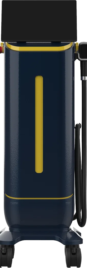 Alix BlueIce Smart KI diode laser in Deep Navy with a yellow light bar